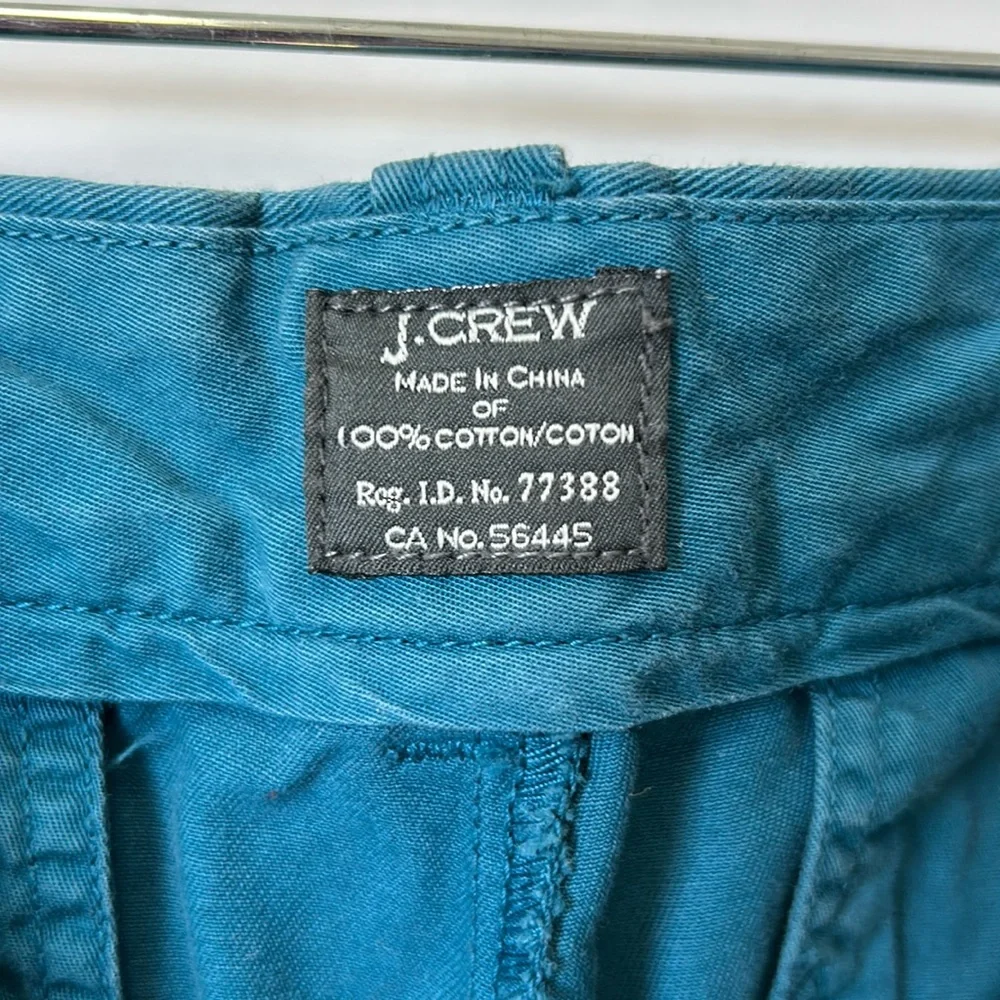 J. Crew Stanton Chino Pants Cotton Twill Trousers Classic‎ Fit Business Teal 33